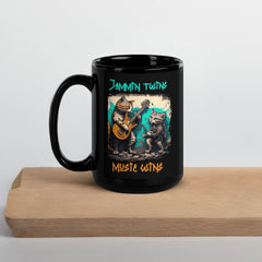 Music Wins Black Glossy Mug - Beyond T-shirts