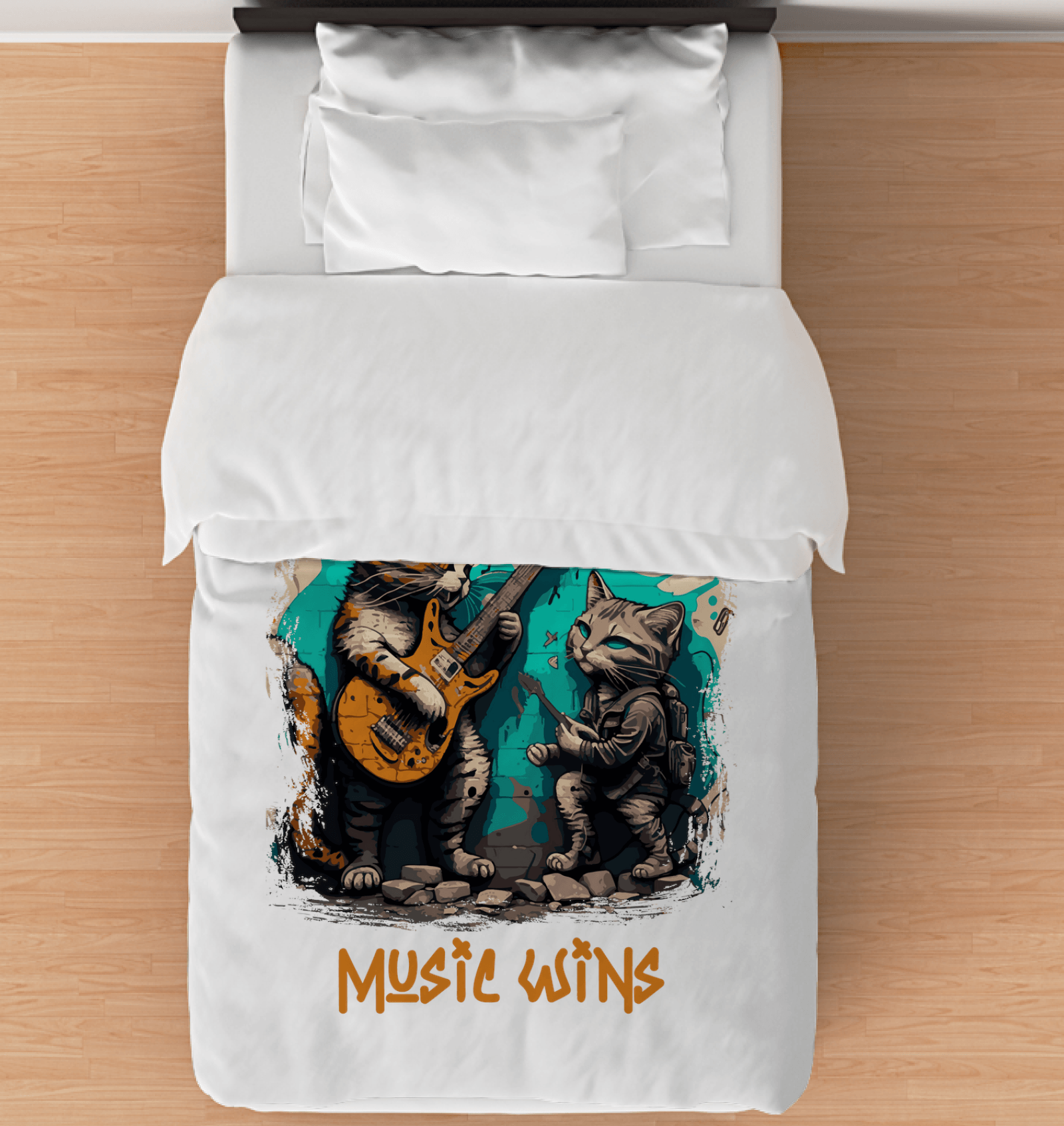 Music Wins Comforter - Twin - Beyond T-shirts