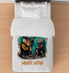 Music Wins Duvet Cover - Beyond T-shirts