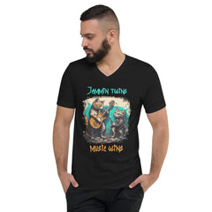 Music Wins Unisex Short Sleeve V-Neck T-Shirt - Beyond T-shirts