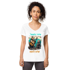 Music wins women’s fitted v-neck t-shirt - Beyond T-shirts