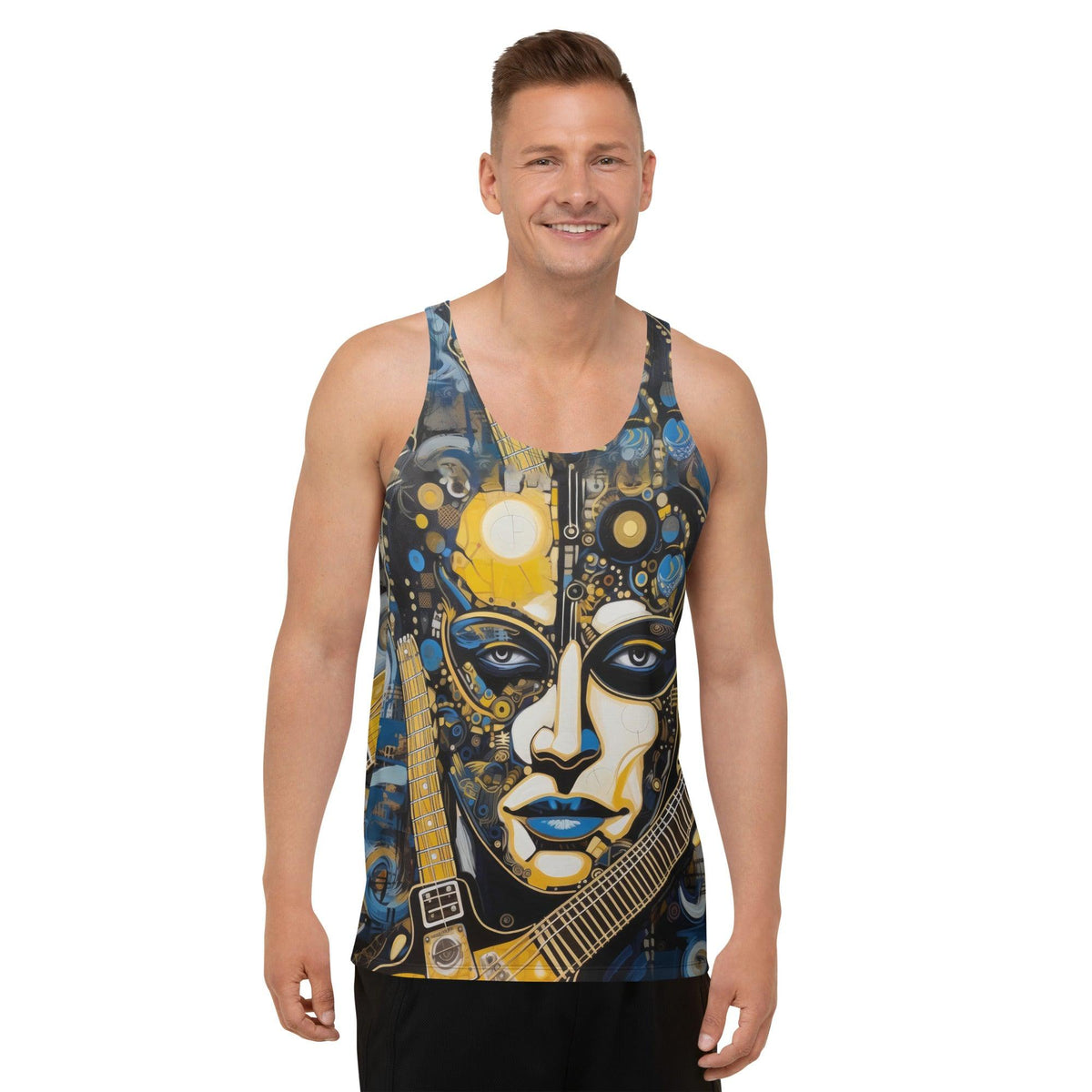 Musicians Create Beauty Unisex Tank Top 1-3 Front View