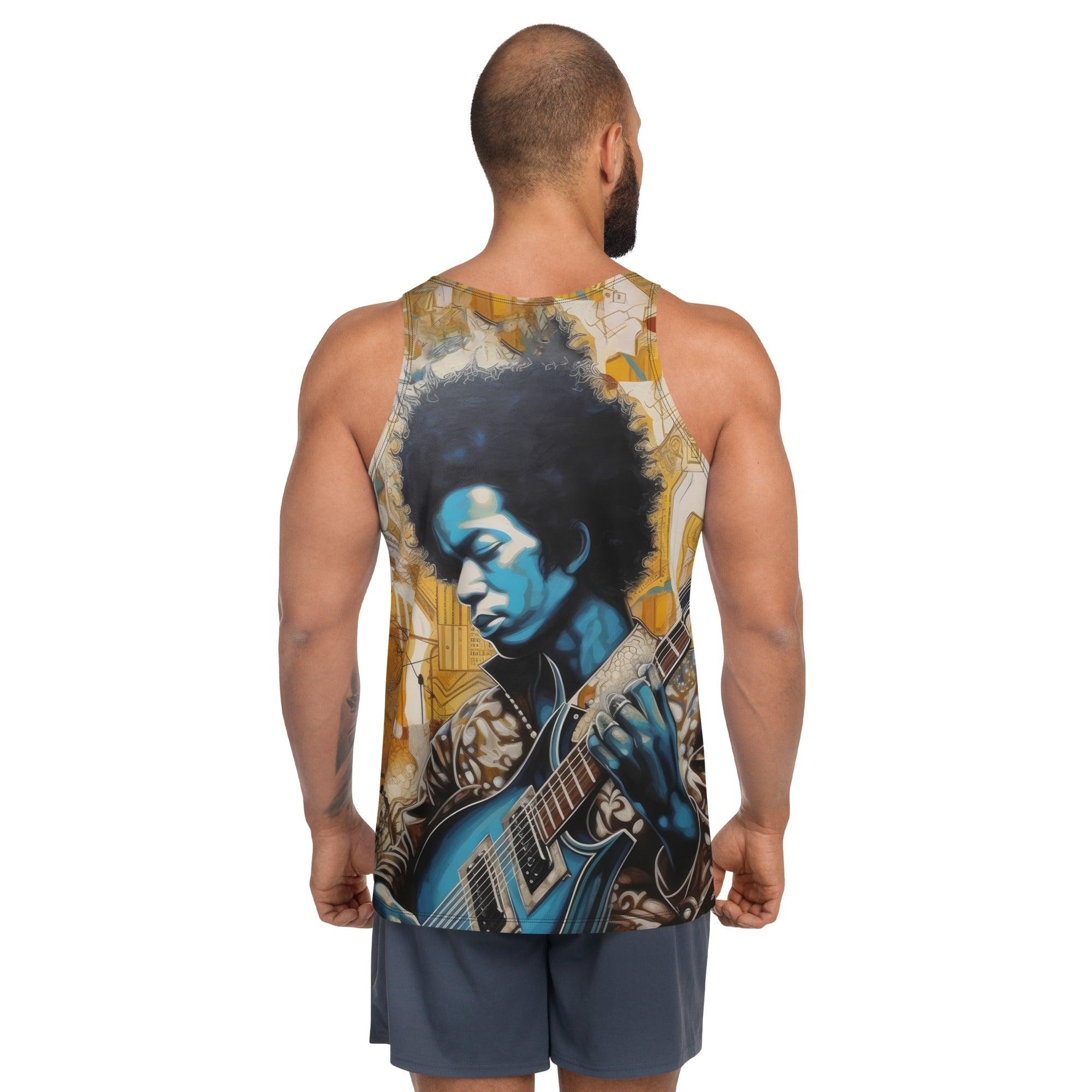 Musicians-Inspire-Change-Unisex-Tank-Top-Model-Wearing