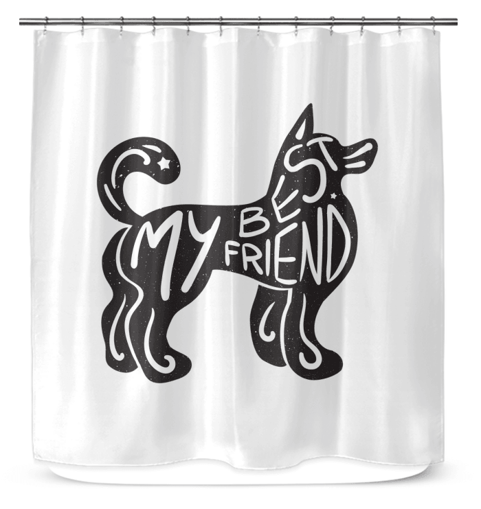 My Best Friend Shower Curtain - Beyond T-shirts