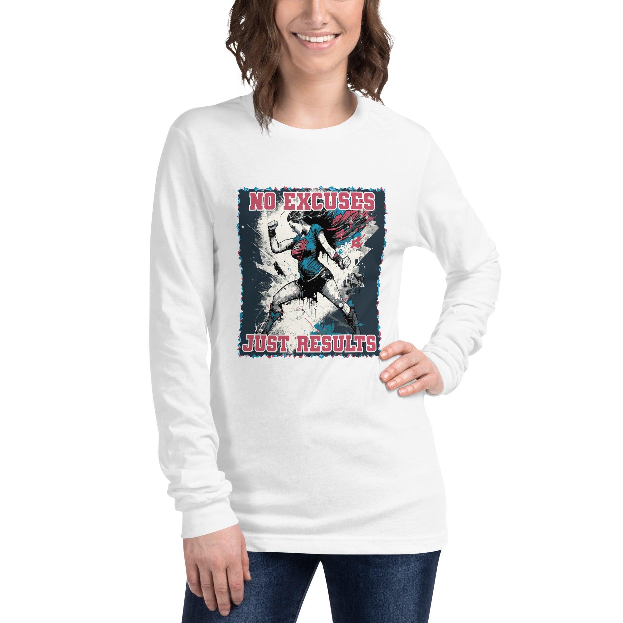 No Excuses Just Results Unisex Long Sleeve Tee - Beyond T-shirts