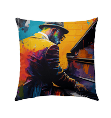 Noodling On The Keyboard Outdoor Pillow - Beyond T-shirts