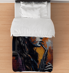 Notes Flow Like Honey Duvet Cover - Beyond T-shirts