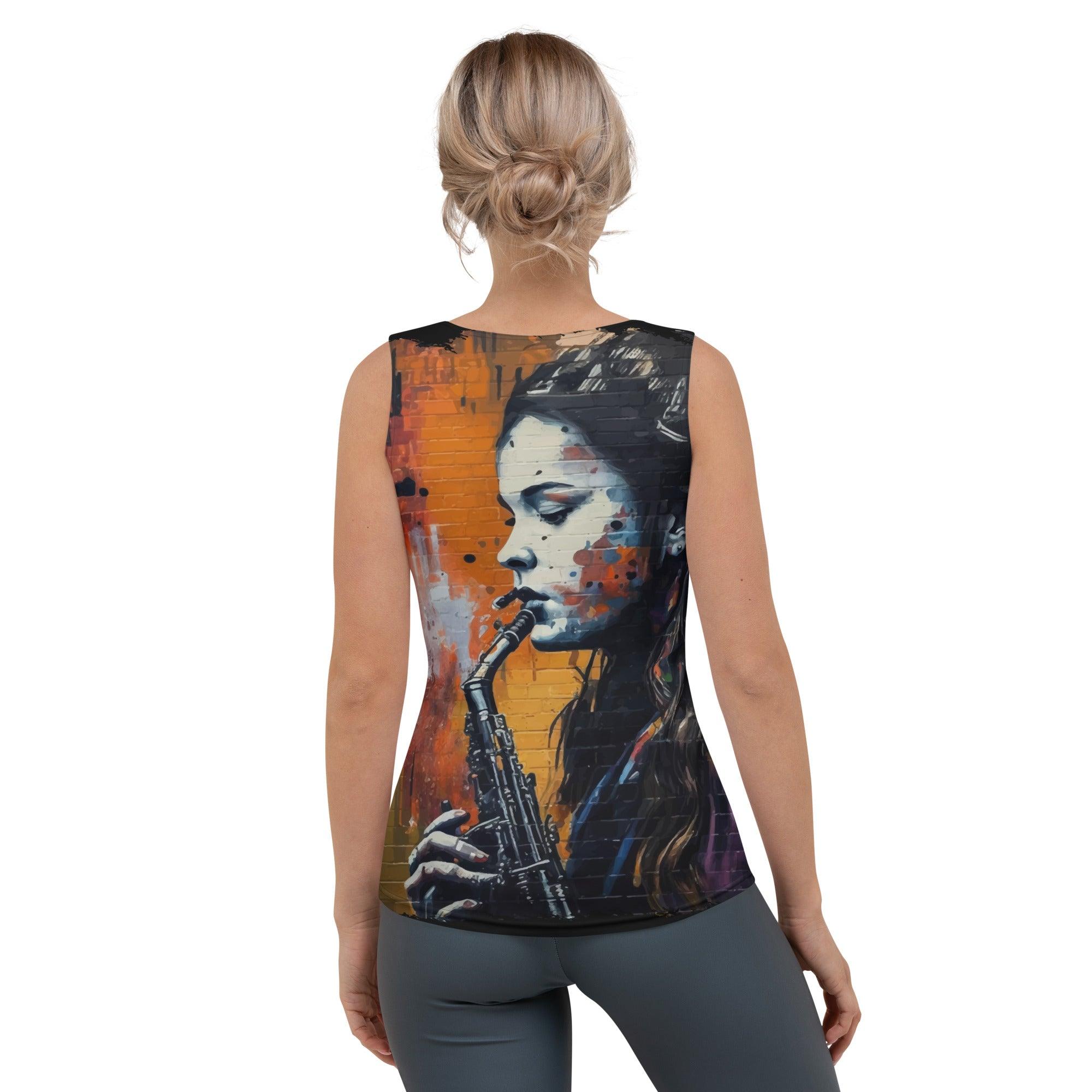 Notes Flow Like Honey Sublimation Cut & Sew Tank Top - Beyond T-shirts
