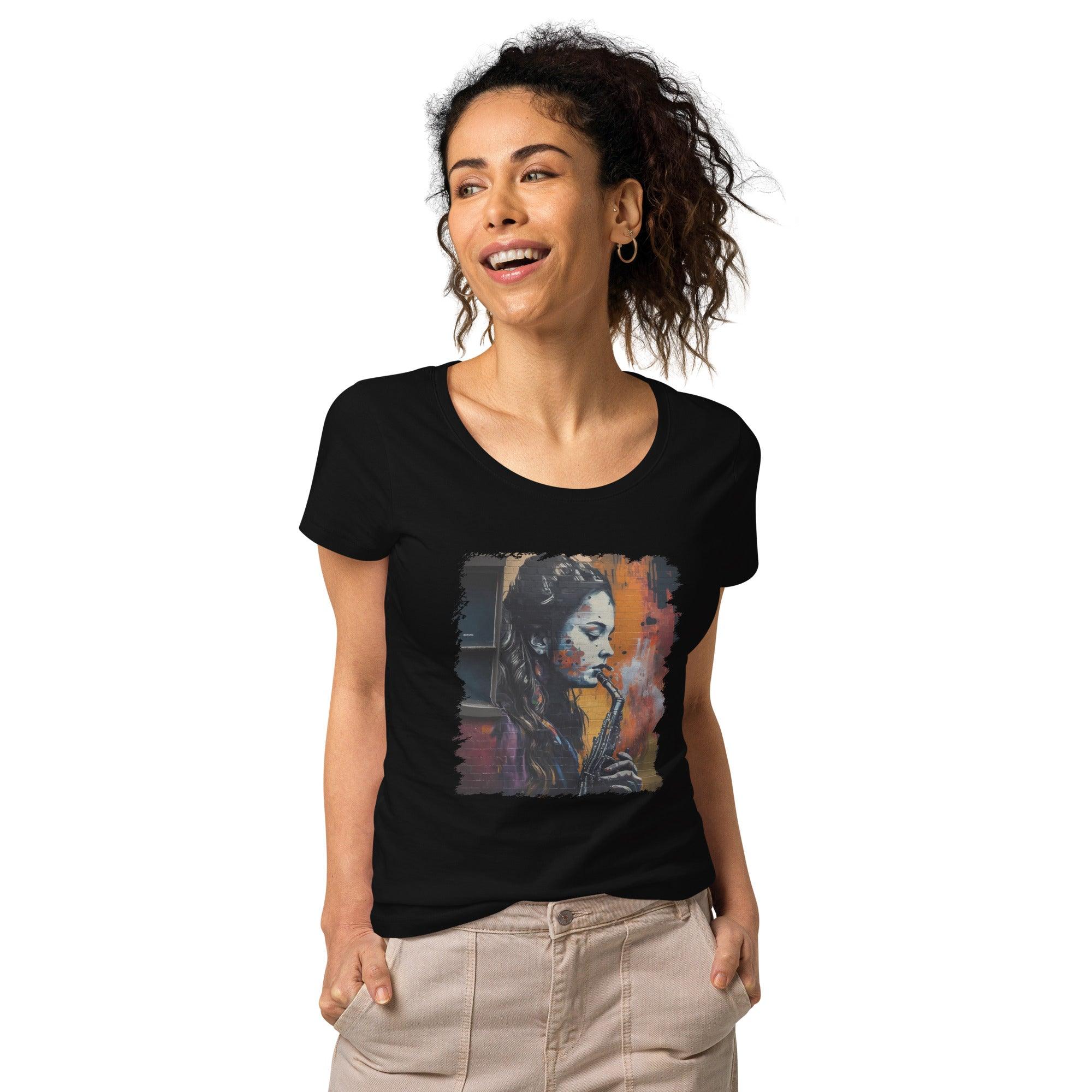 Notes Flow Like Honey Women’s Basic Organic T-shirt - Beyond T-shirts