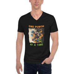 One Punch At A Time Unisex Short Sleeve V-Neck T-Shirt - Beyond T-shirts