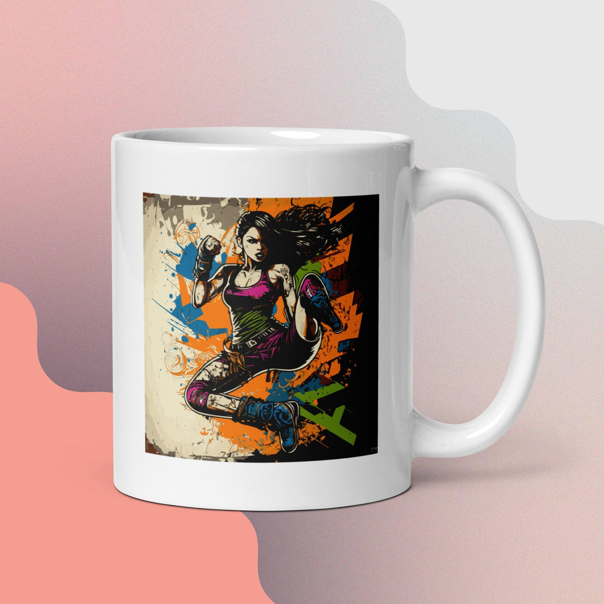 One Punch At A Time White Glossy Mug - Beyond T-shirts