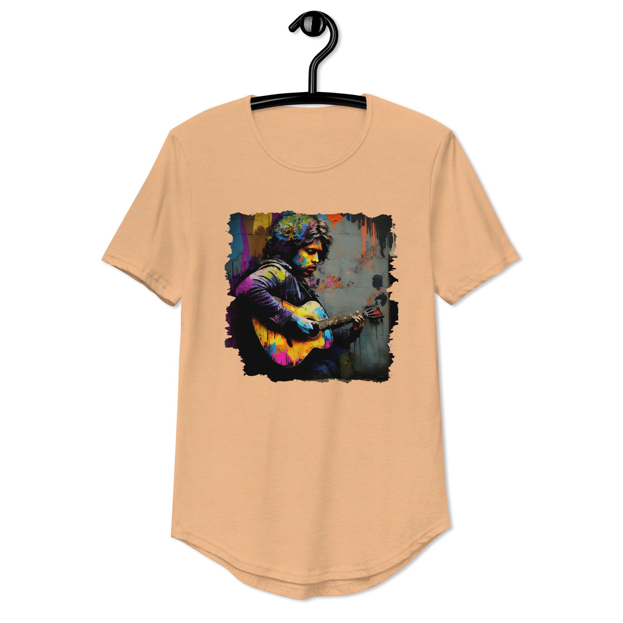 Performing With Explosive Energy Men's Curved Hem T-Shirt - Beyond T-shirts