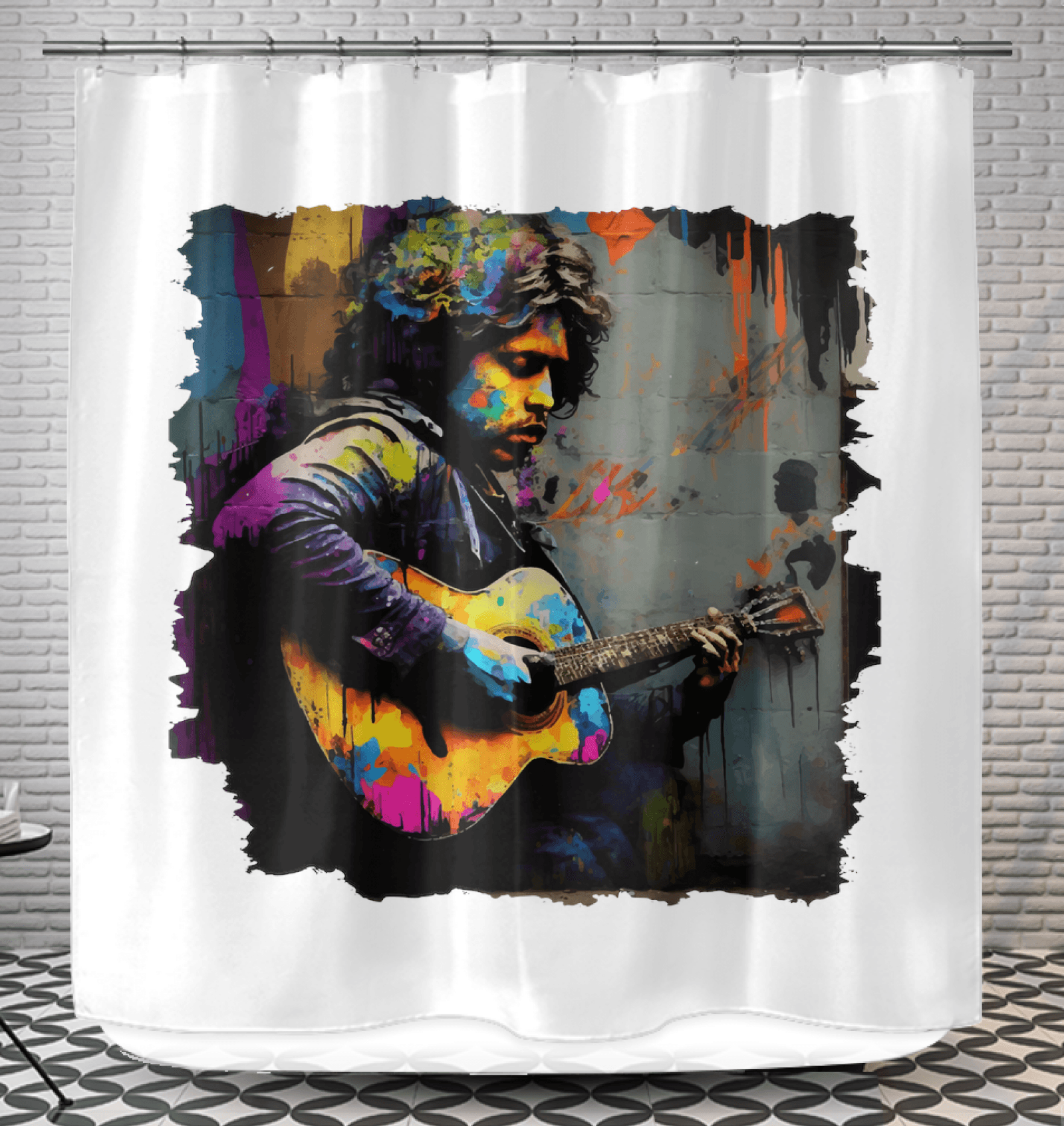 Performing With Explosive Energy Shower Curtain - Beyond T-shirts