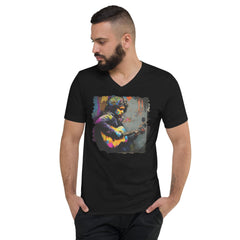 Performing With Explosive Energy Unisex Short Sleeve V-Neck T-Shirt - Beyond T-shirts