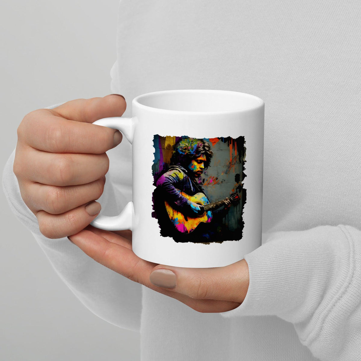 Performing With Explosive Energy White glossy mug - Beyond T-shirts