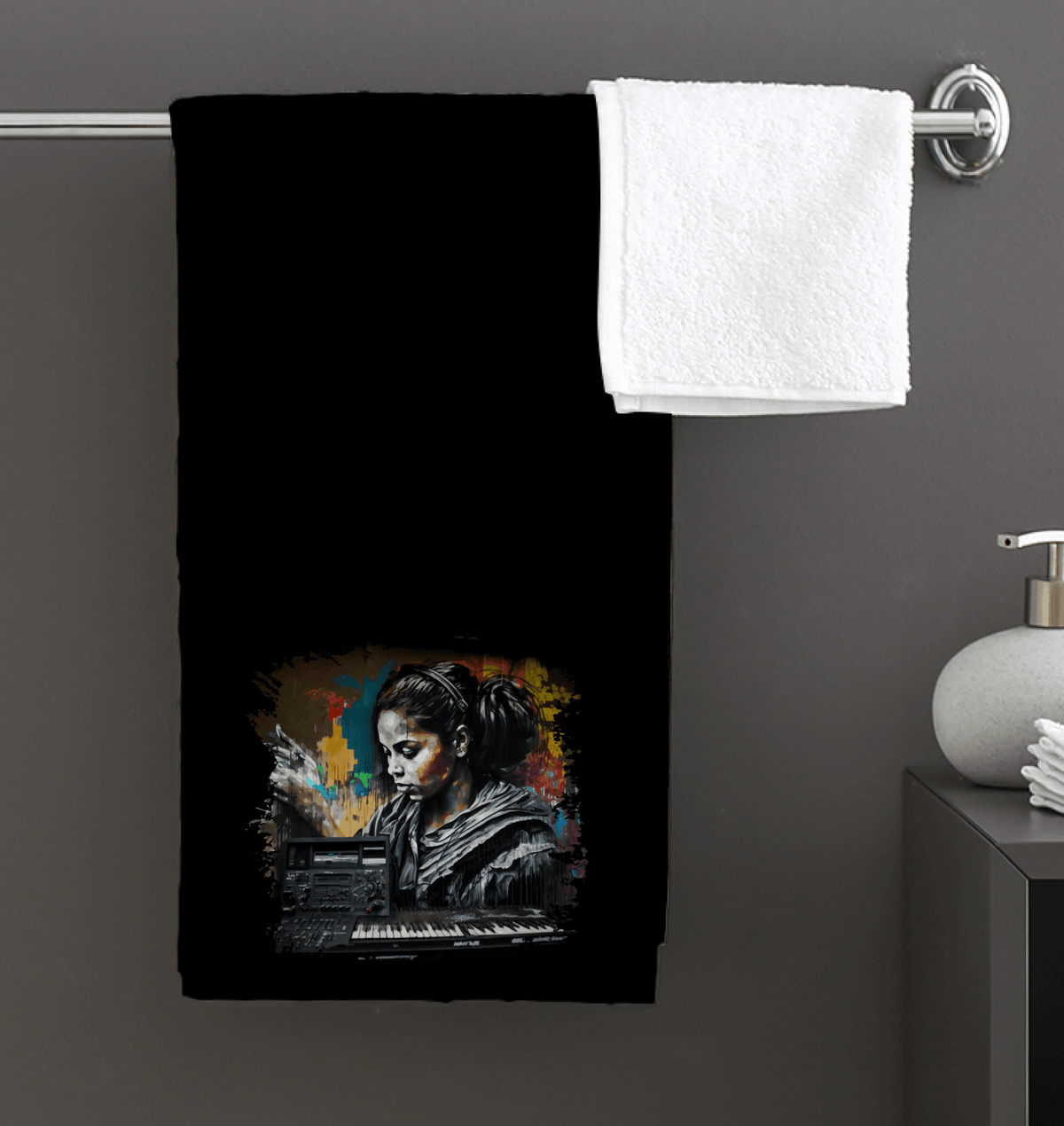 Piano And Guitar Brilliance Bath Towel - Beyond T-shirts