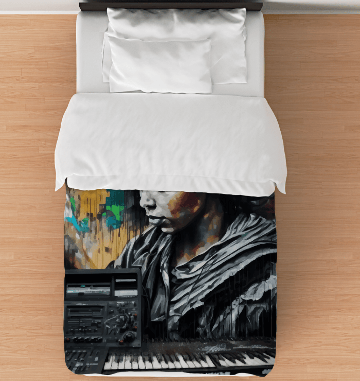 Piano And Guitar Brilliance Comforter- Twin - Beyond T-shirts