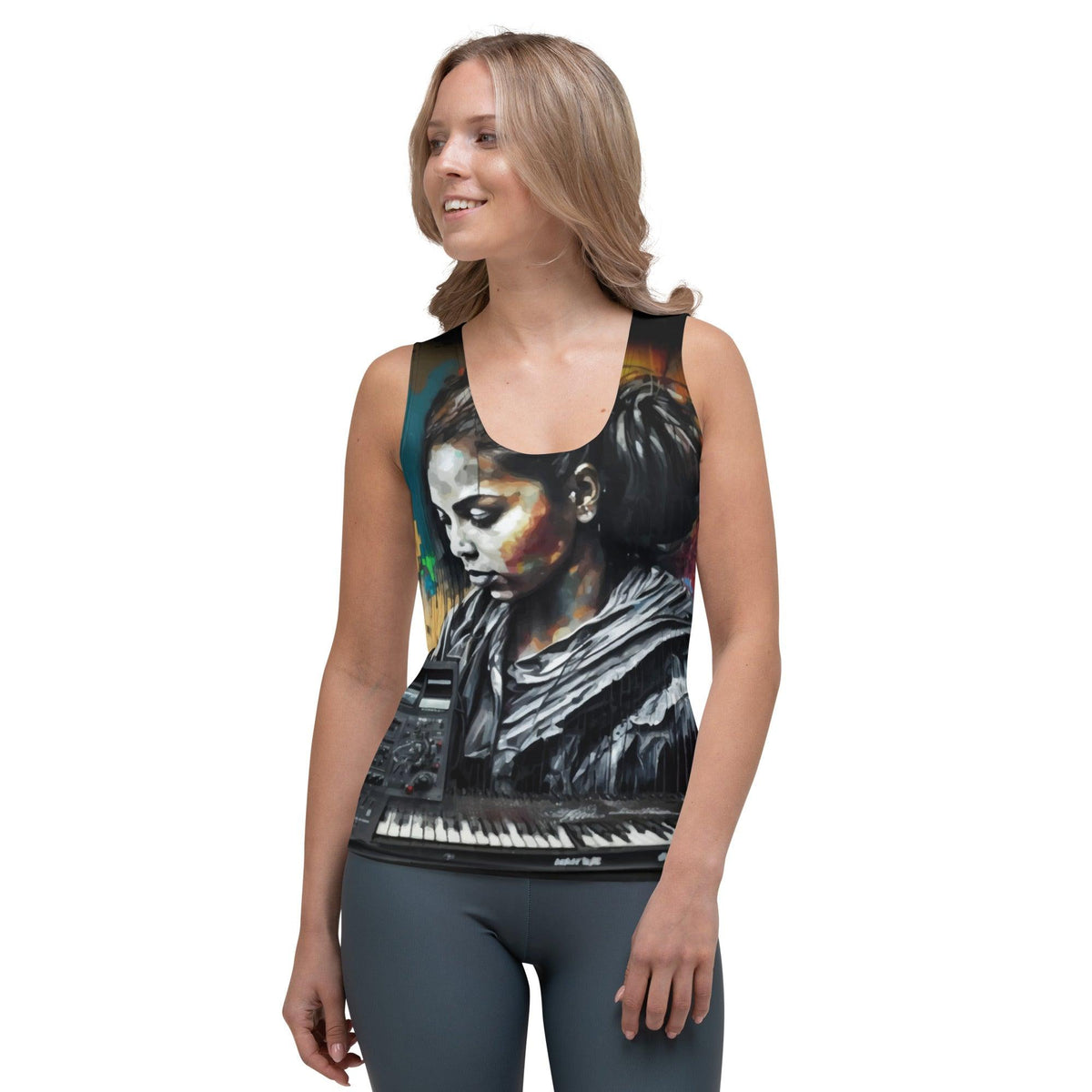 Piano And Guitar Brilliance Sublimation Cut & Sew Tank Top - Beyond T-shirts