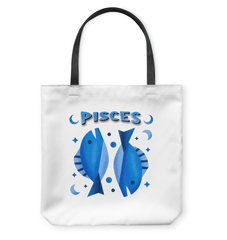 Pisces Basketweave Tote Bag | Zodiac Series 2 - Beyond T-shirts