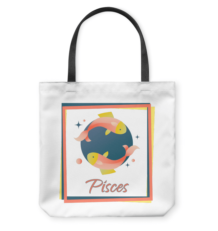 Pisces Basketweave Tote Bag | Zodiac Series 3 - Beyond T-shirts