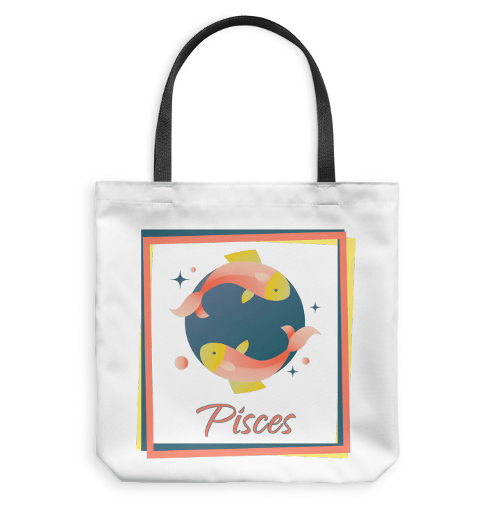 Pisces Basketweave Tote Bag | Zodiac Series 3 - Beyond T-shirts