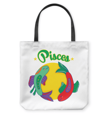 Pisces Basketweave Tote Bag | Zodiac Series 5 - Beyond T-shirts
