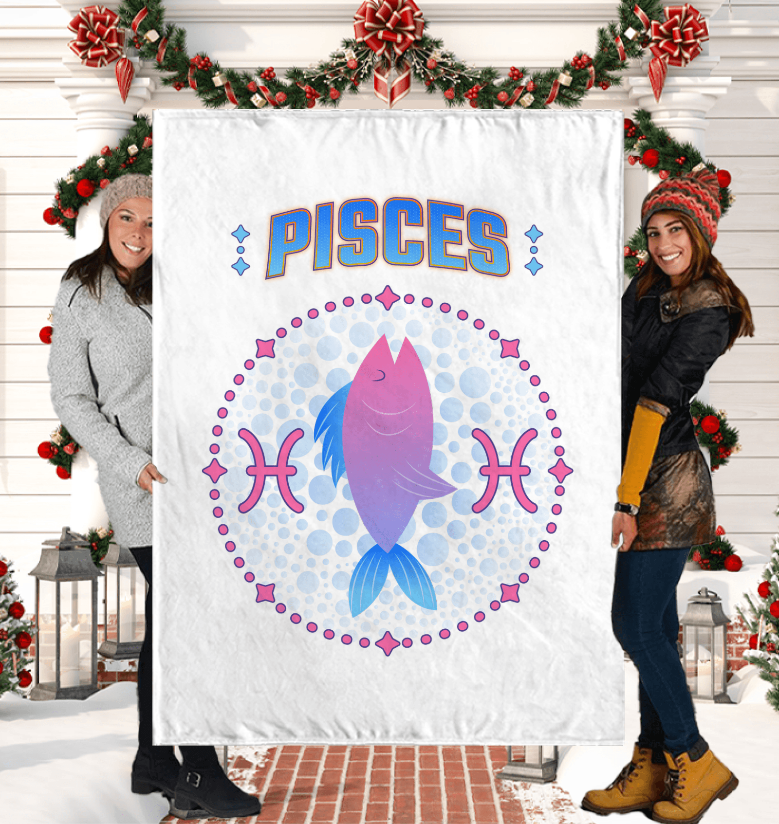 Pisces Sherpa Blanket | Zodiac Series 1 - Beyond T-shirts