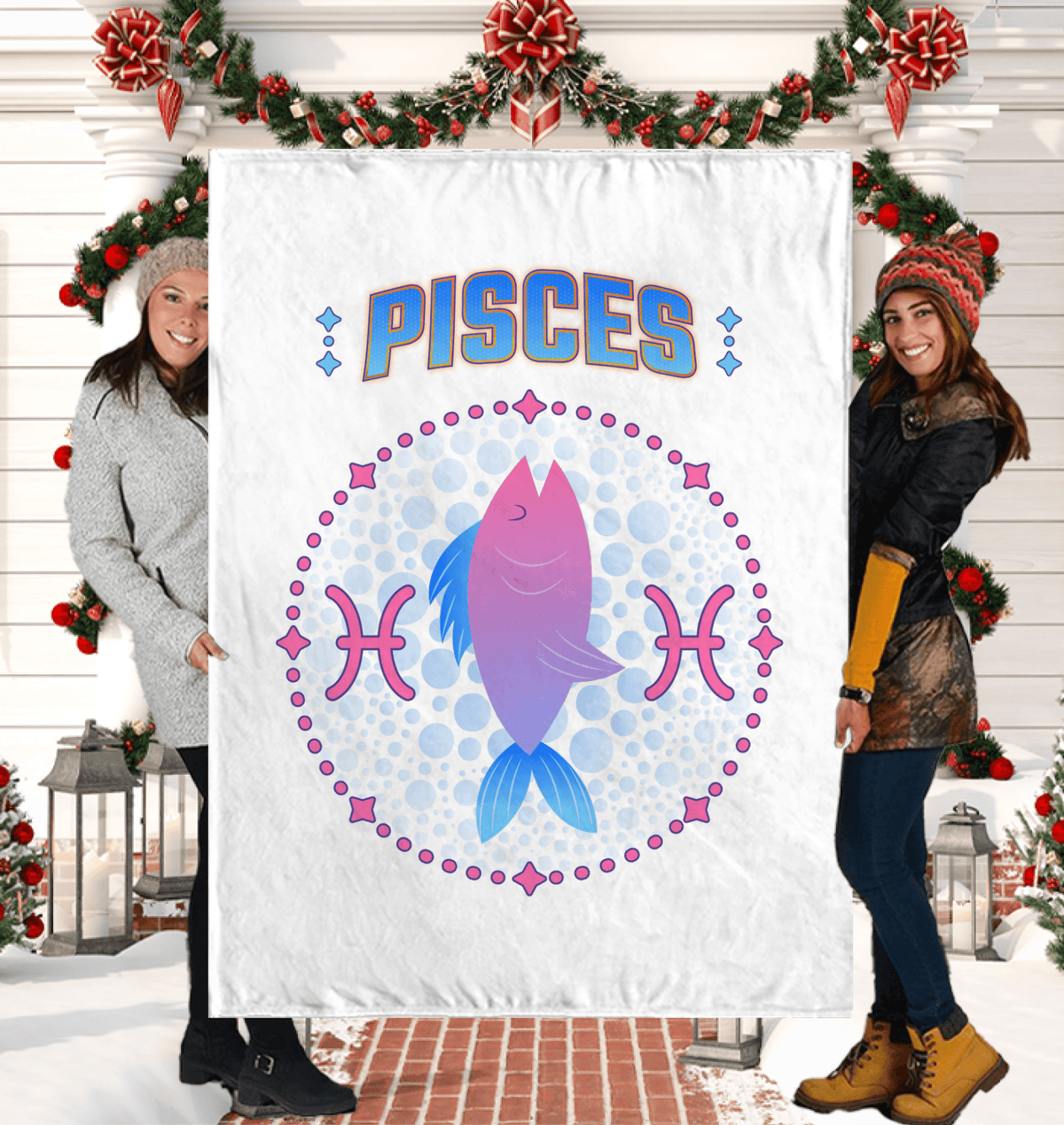 Pisces Sherpa Blanket | Zodiac Series 1 - Beyond T-shirts