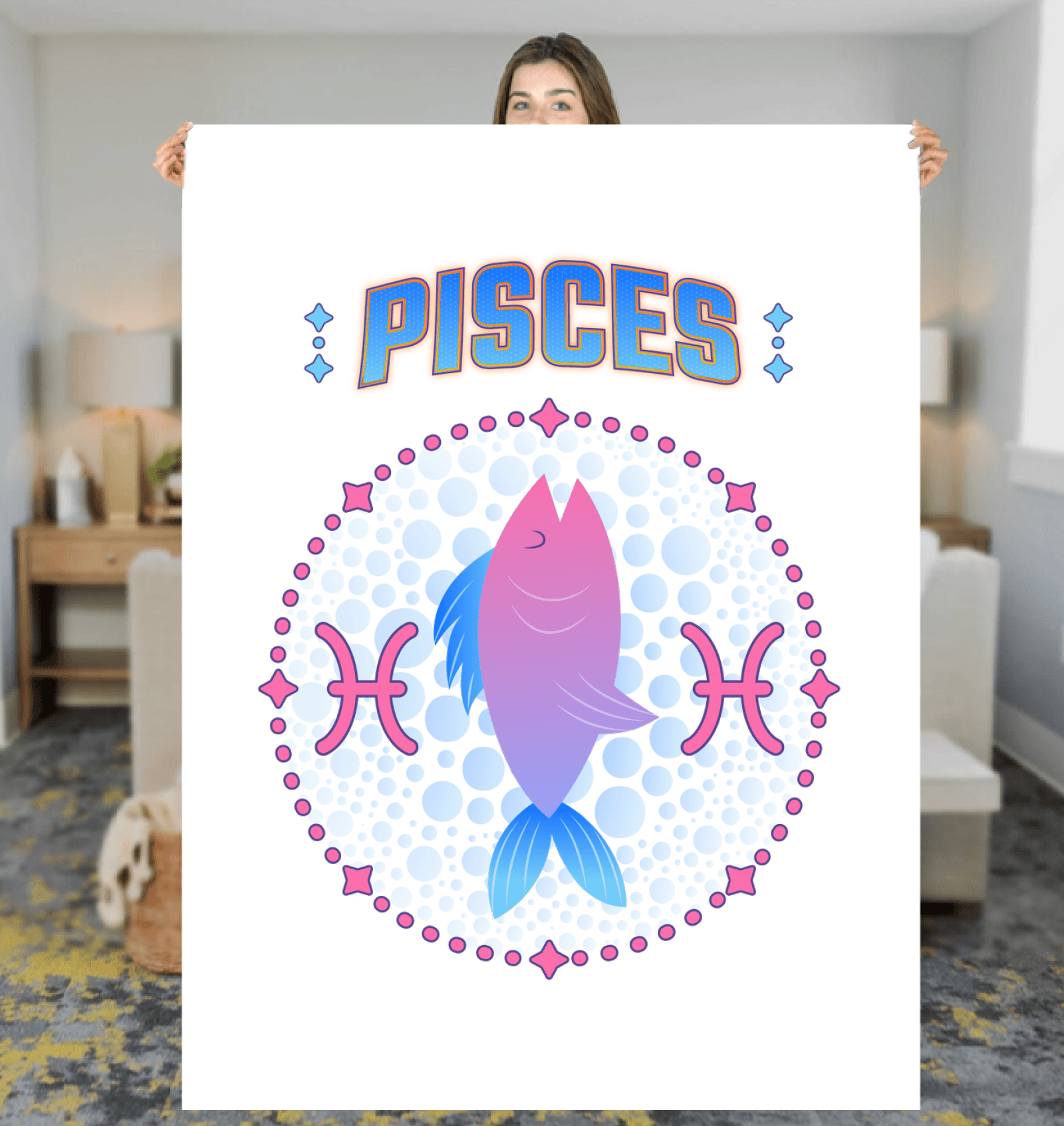 Pisces Sherpa Blanket | Zodiac Series 1 - Beyond T-shirts