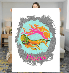 Pisces Sherpa Blanket | Zodiac Series 11 - Beyond T-shirts