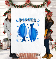 Pisces Sherpa Blanket | Zodiac Series 2 - Beyond T-shirts