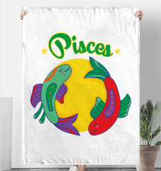 Pisces Sherpa Blanket | Zodiac Series 5 - Beyond T-shirts