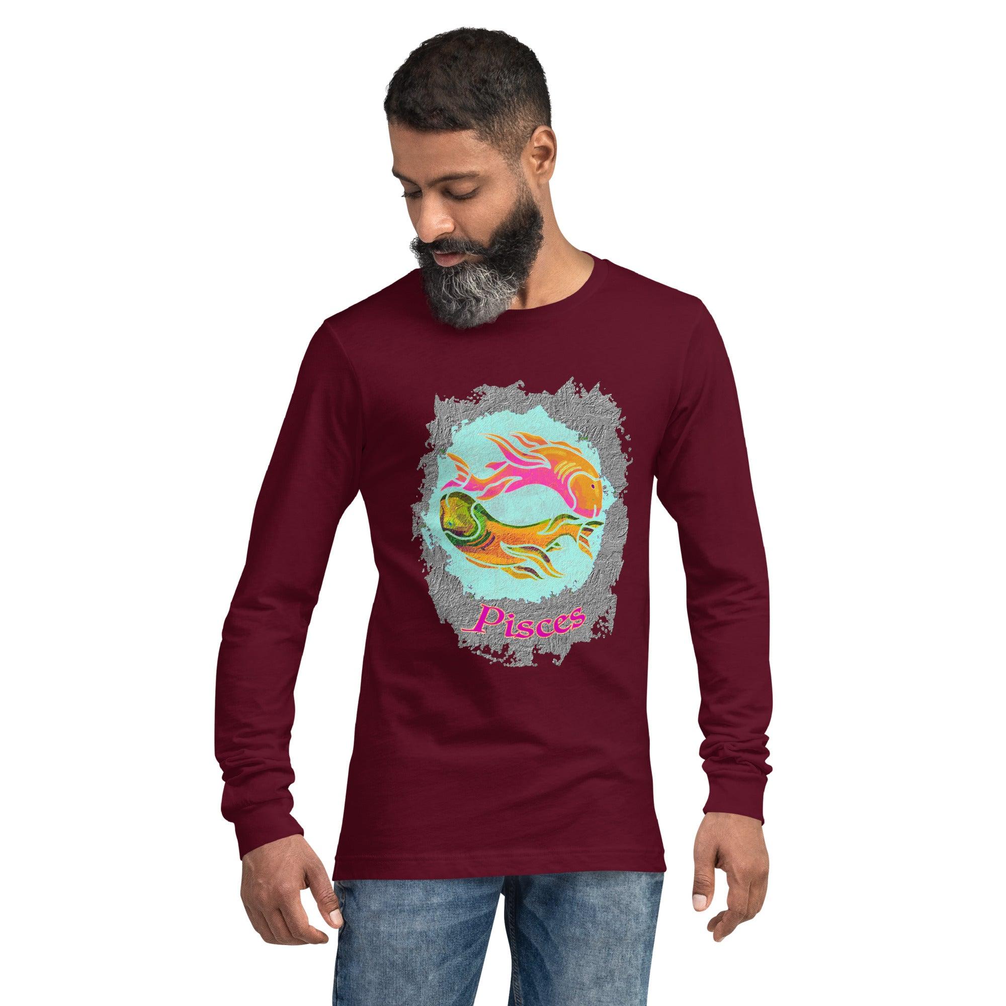 Pisces Unisex Long Sleeve Tee | Zodiac Series 11 - Beyond T-shirts