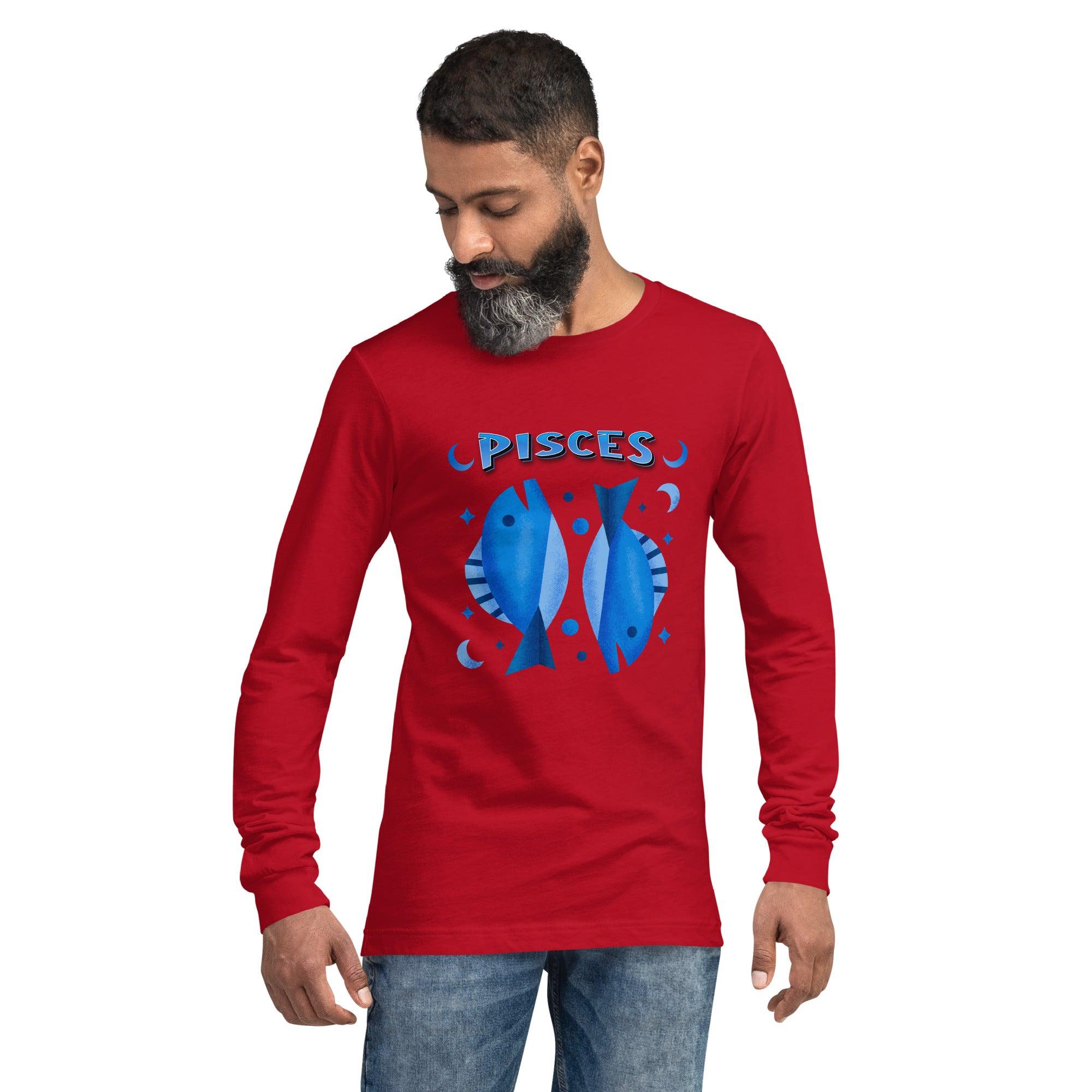 Pisces Unisex Long Sleeve Tee | Zodiac Series 2 - Beyond T-shirts