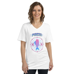 Pisces Unisex Short Sleeve V-Neck T-Shirt | Zodiac Series 1 - Beyond T-shirts