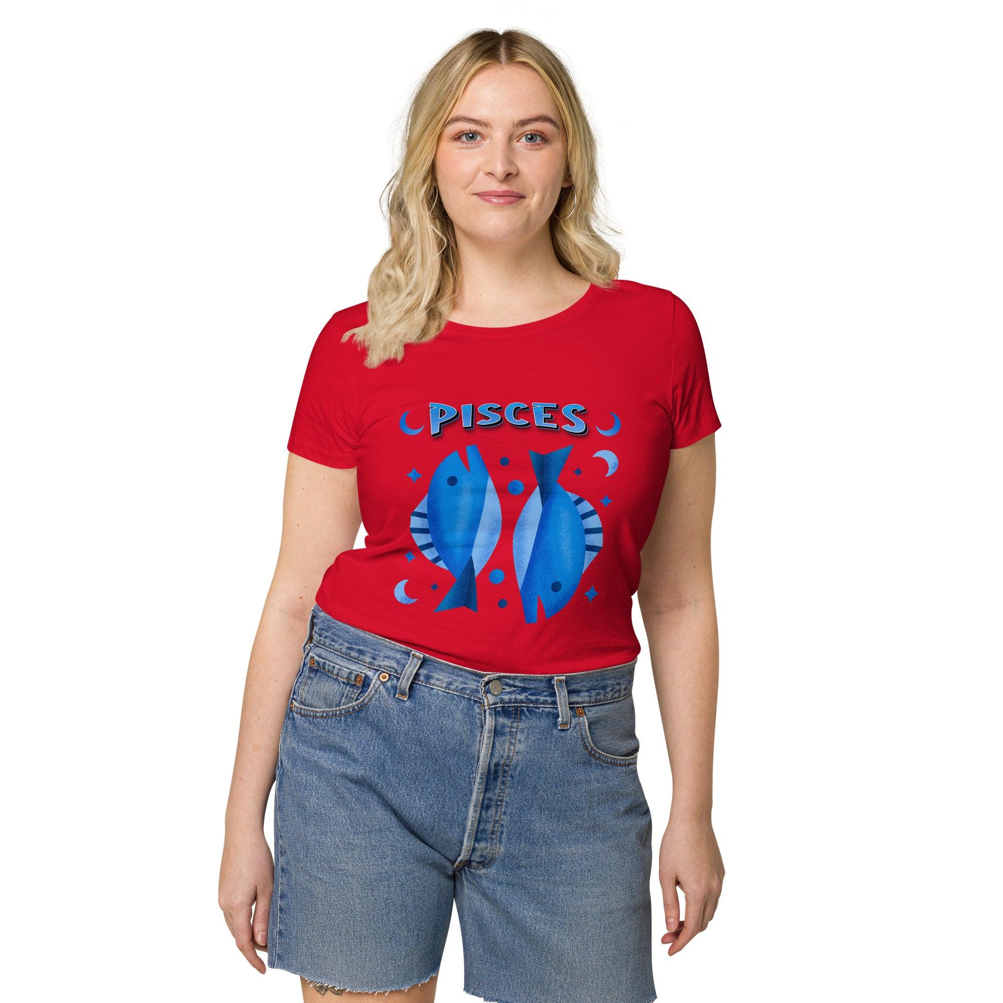 Pisces Women’s Basic Organic T-shirt | Zodiac Series 2 - Beyond T-shirts