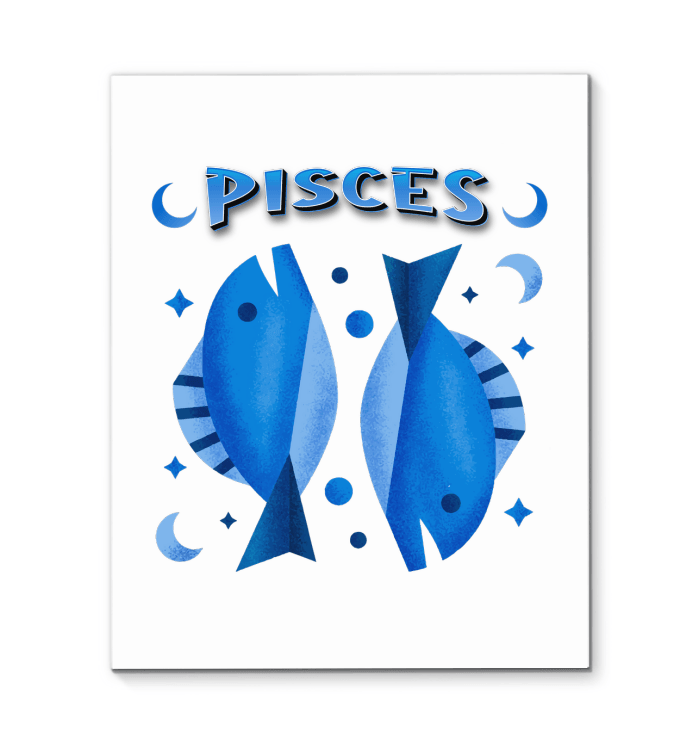 Pisces Wrapped Canvas 16x20 | Zodiac Series 2 - Beyond T-shirts