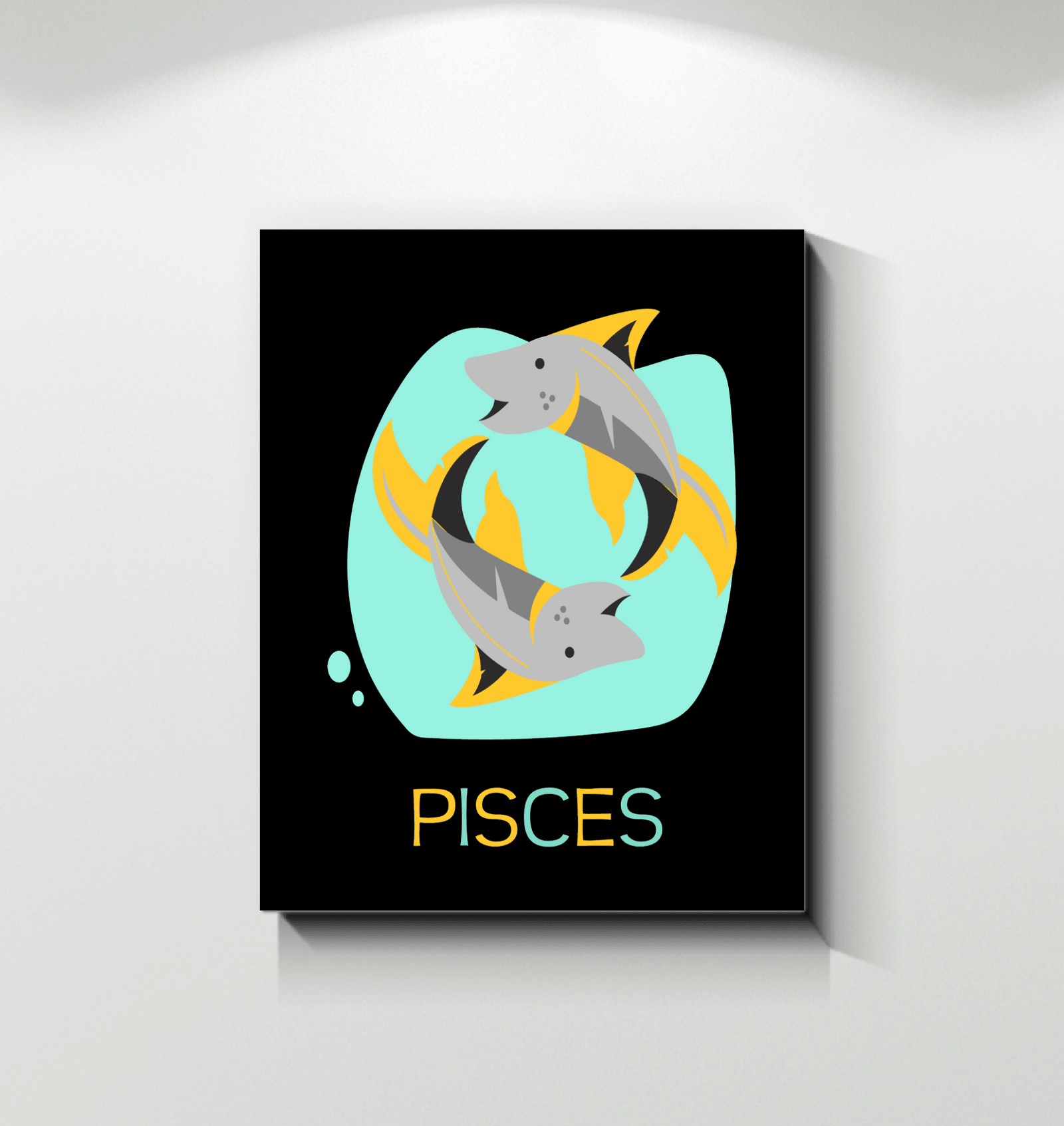 Pisces Wrapped Canvas 16x20 | Zodiac Series 4 - Beyond T-shirts
