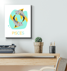 Pisces Wrapped Canvas 16x20 | Zodiac Series 4 - Beyond T-shirts