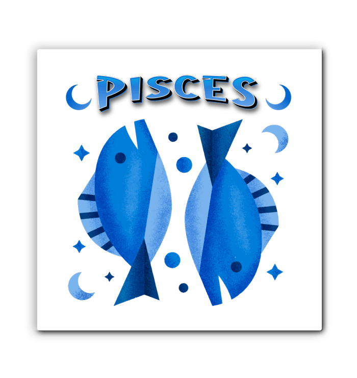 Pisces Wrapped Canvas 20x20 | Zodiac Series 2 - Beyond T-shirts