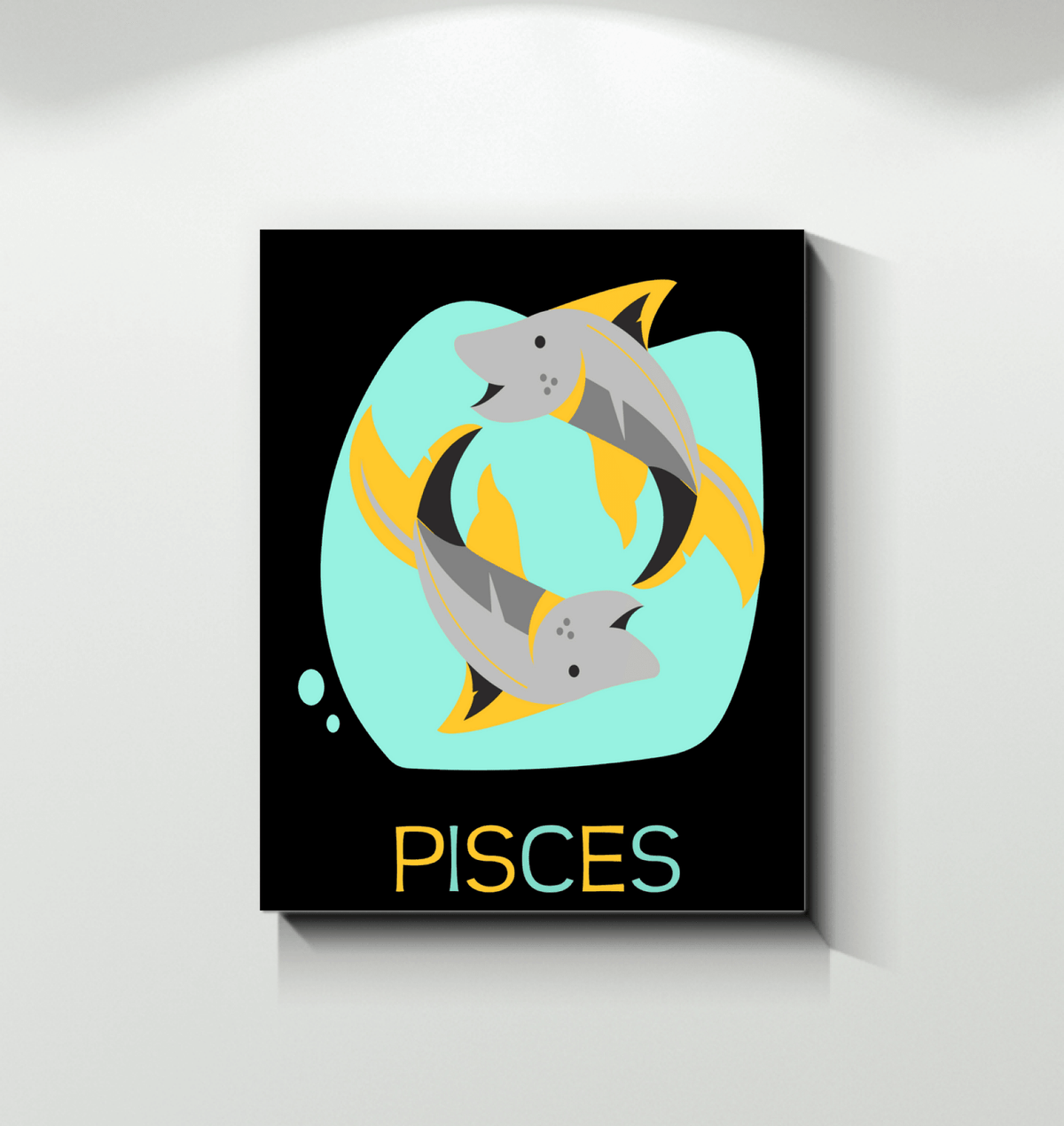 Pisces Wrapped Canvas 8x10 | Zodiac Series 4 - Beyond T-shirts