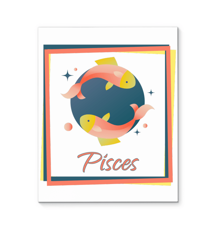 Pisces Wrapped Canvas | Zodiac series 3 - Beyond T-shirts