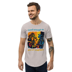Piss Off Neighbors Men's Curved Hem T-Shirt - Beyond T-shirts