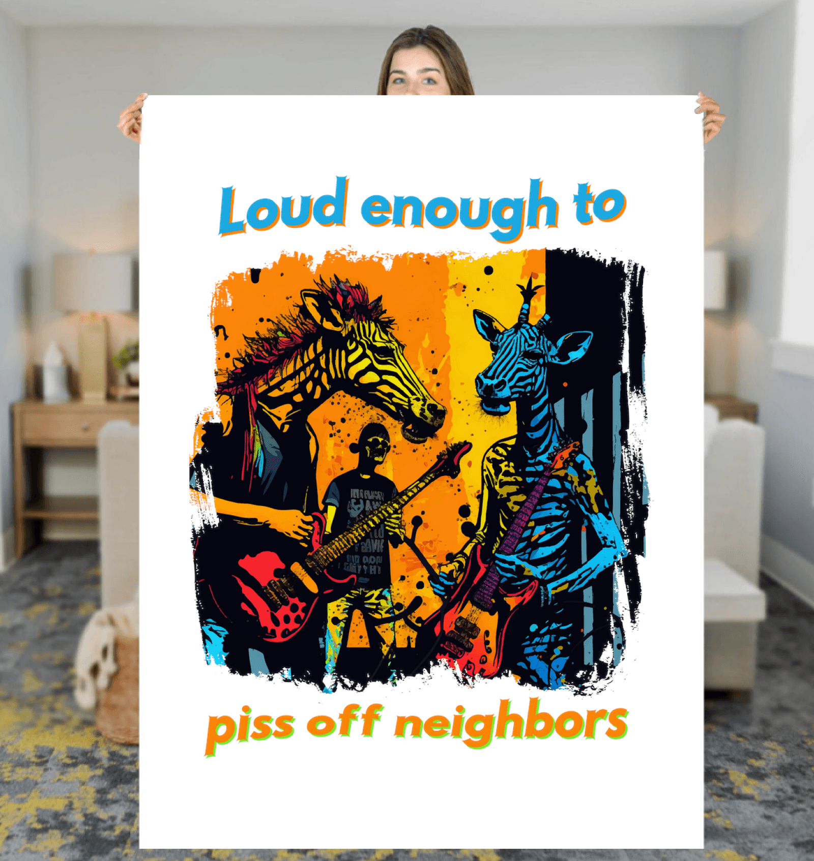 Piss Off Neighbors Sherpa Blanket - Beyond T-shirts