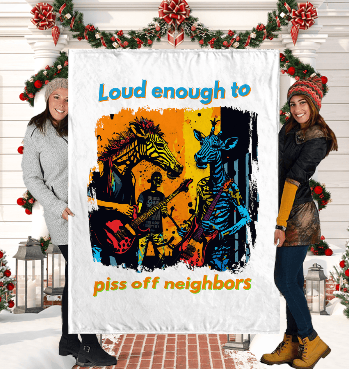 Piss Off Neighbors Sherpa Blanket - Beyond T-shirts