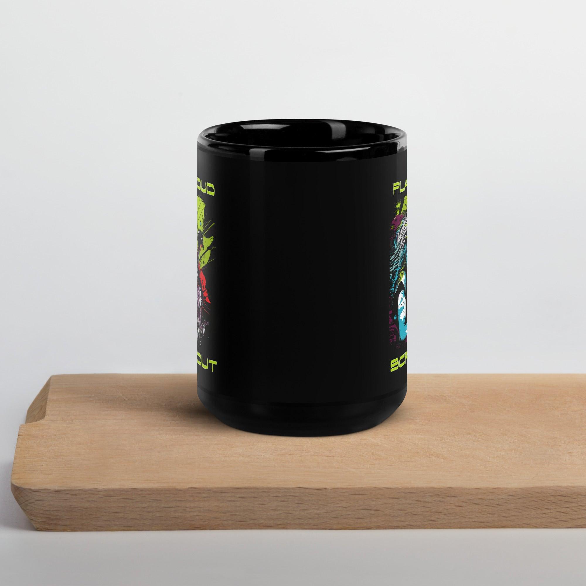 Play It Loud Black Glossy Mug - Beyond T-shirts