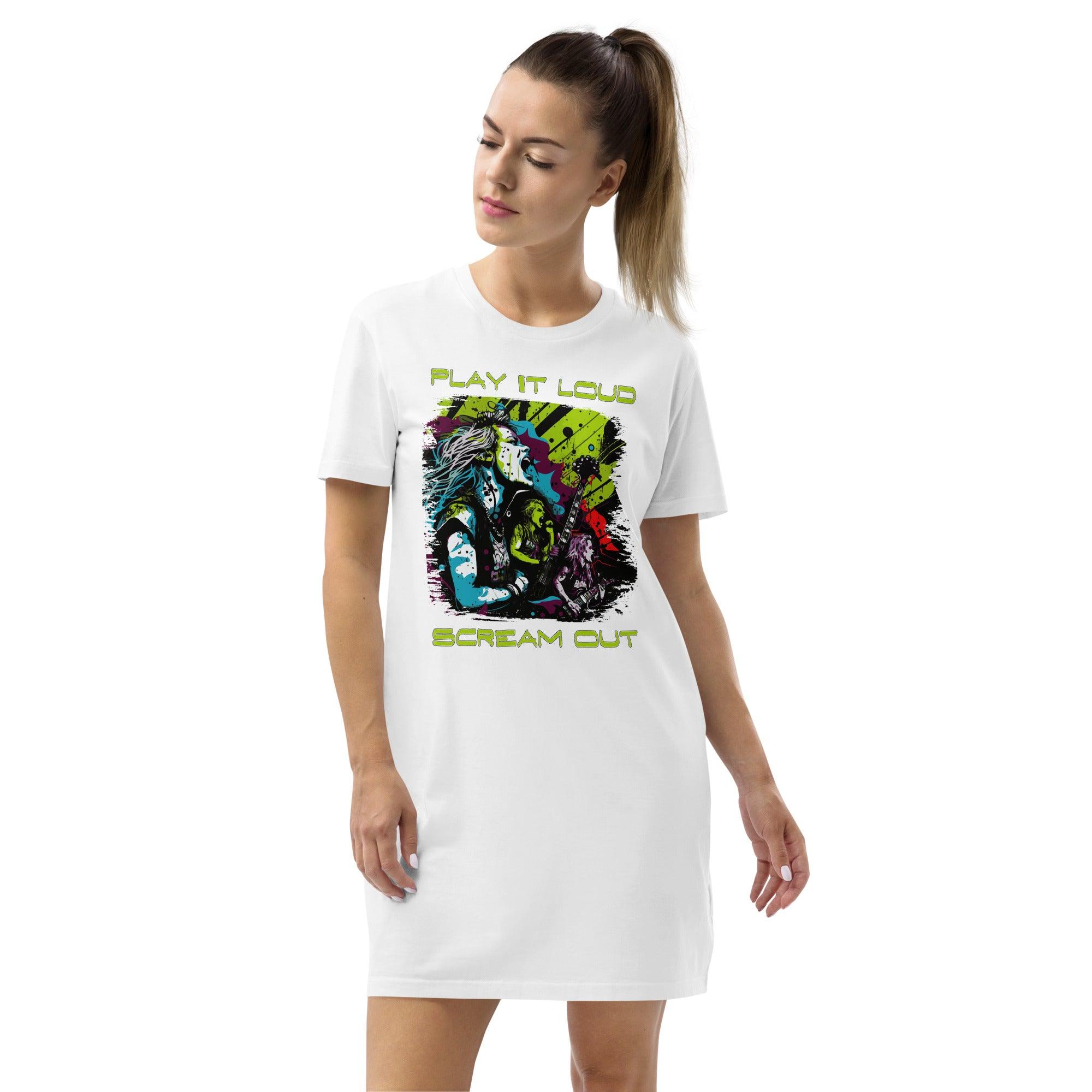 Play It Loud Organic cotton t-shirt dress - Beyond T-shirts