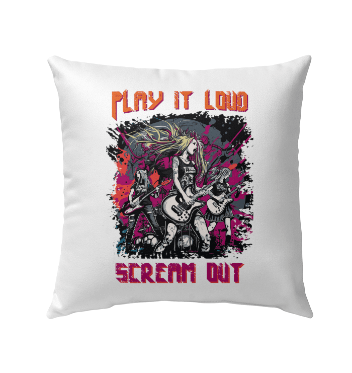 Play It Loud Outdoor Pillow - Beyond T-shirts