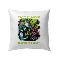 Play It Loud Outdoor Pillow - Beyond T-shirts