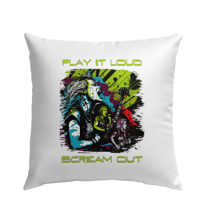 Play It Loud Outdoor Pillow - Beyond T-shirts